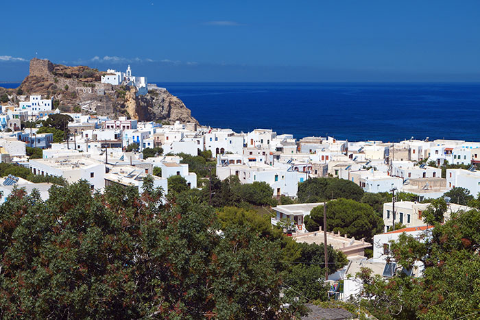 Mandraki village at Nysiros island in Greece.