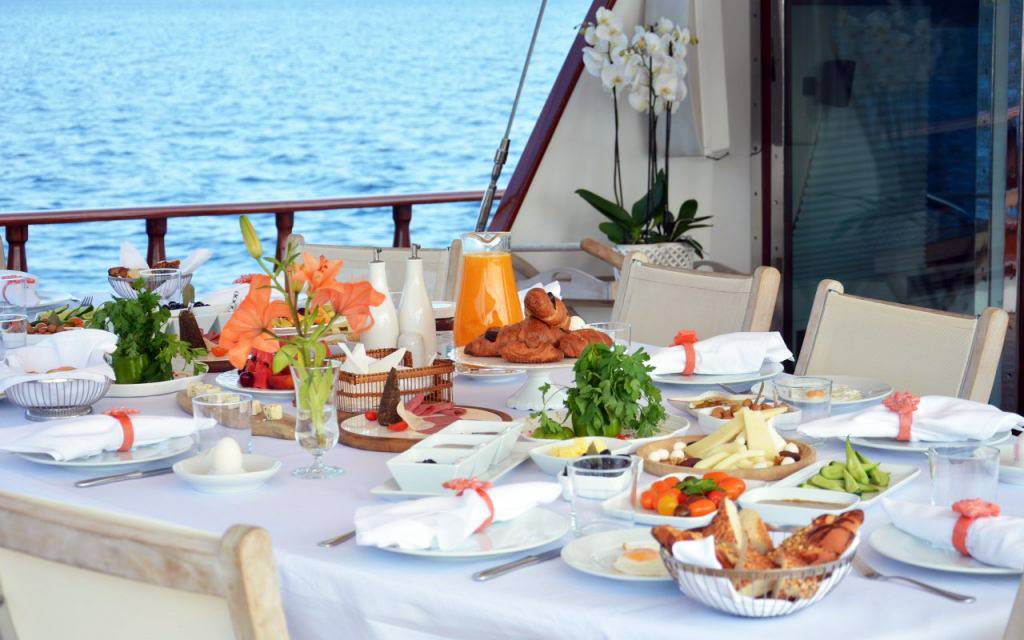 Food on Yacht Charter